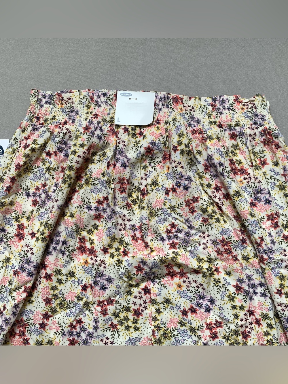 Old Navy NWT Floral Midi Skirt Large Rayon Pull On Boho Cottagecore - Picture 6 of 12